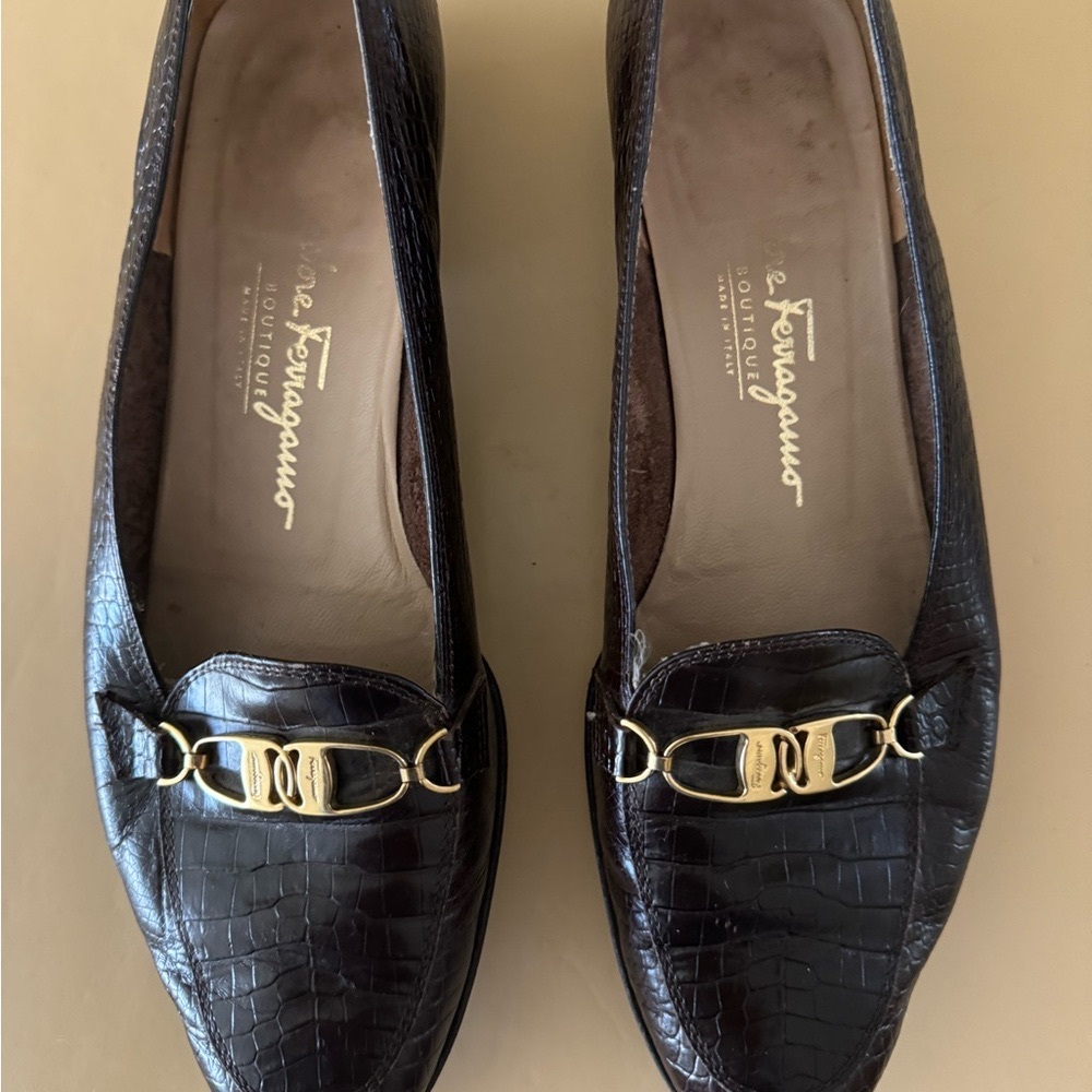 Size 9, Ferragamo loafers